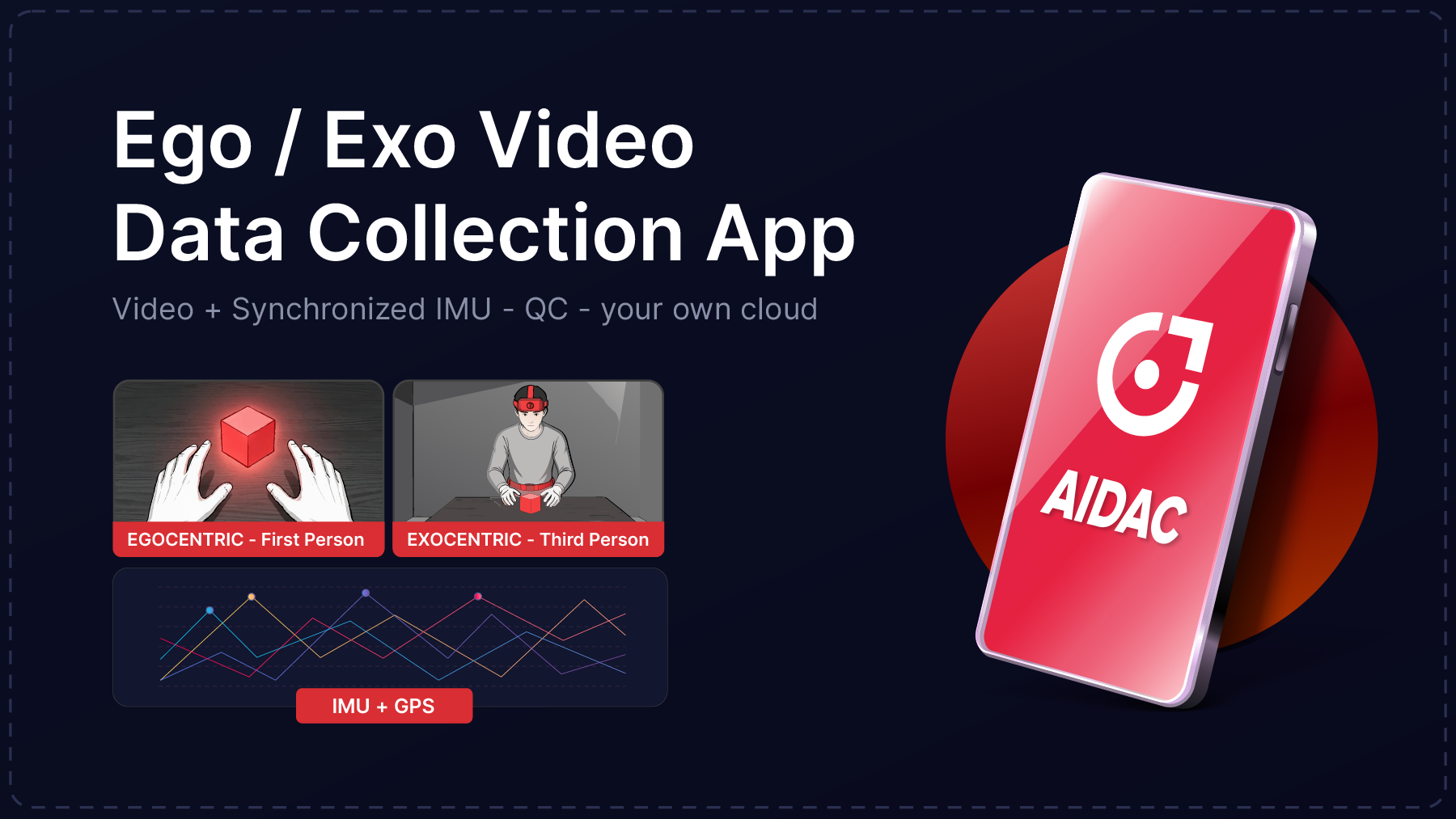 Egocentric and exocentric video data collection app