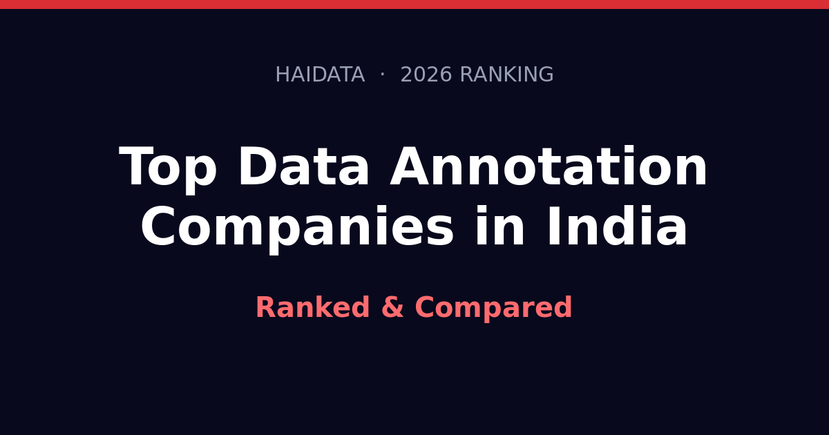 Top data annotation companies in India 2026, ranked and compared